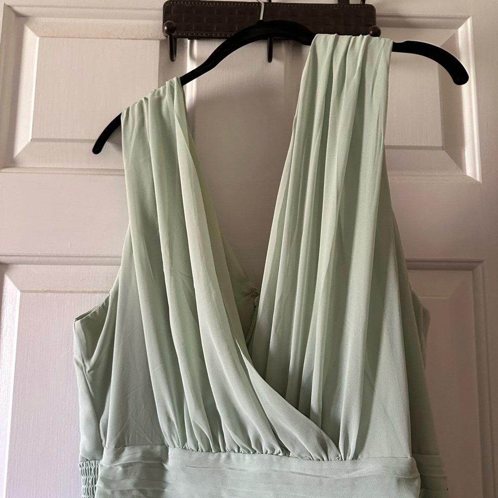 Nordstrom One Shoulder Mint Dress